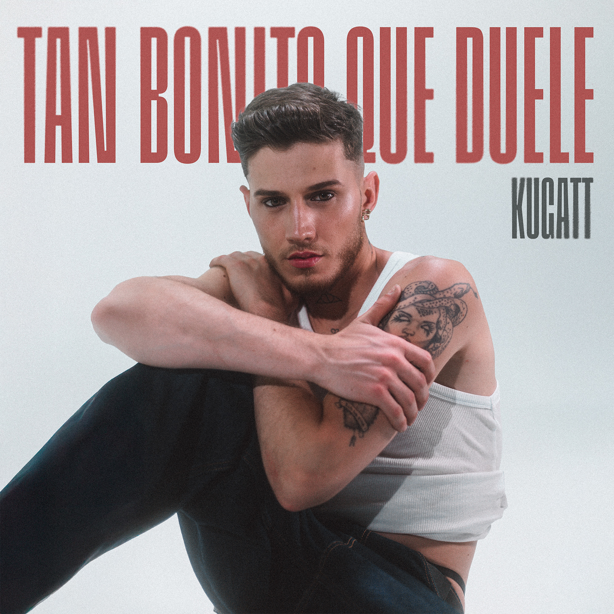 Portada de álbum: «Tan bonito que duele», de KUGATT. Diseño de Jonathan Alonso (NOIZXIII)